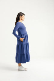 Home-lee Long Sleeve Kendall Dress - Hyacinth