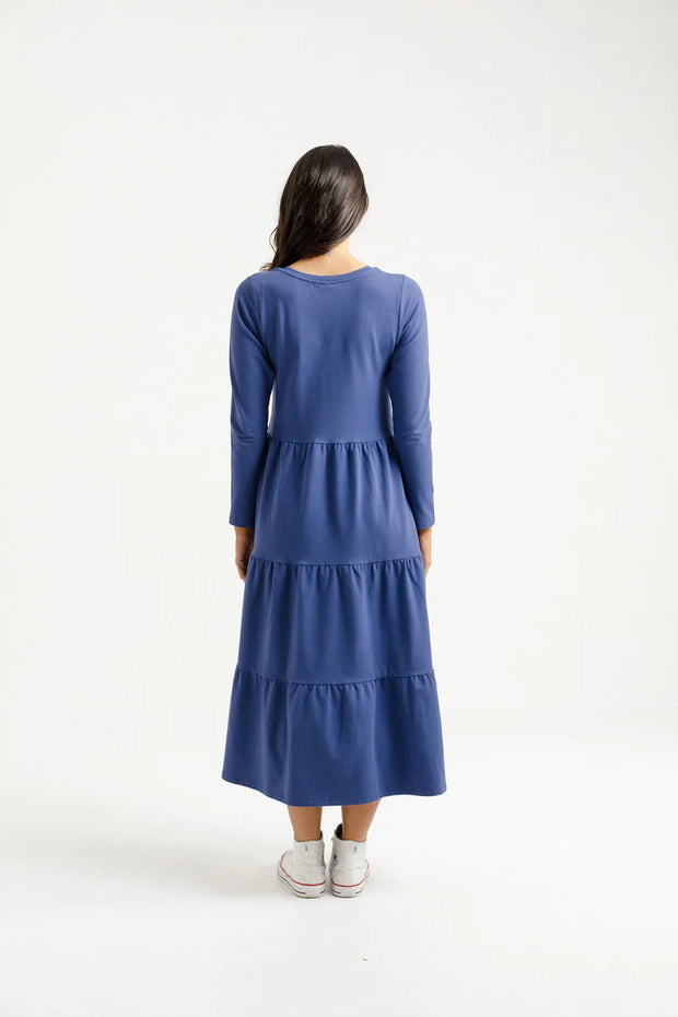 Home-lee Long Sleeve Kendall Dress - Hyacinth