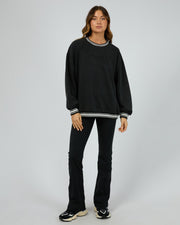 All About Eve Luxe Active College Crew Sweater - Black