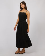 All About Eve Luxe Linen Maxi Dress - Black