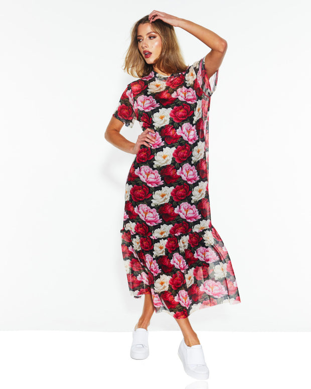 Fate + Becker Lyrical Mesh Dress - Oscar Floral