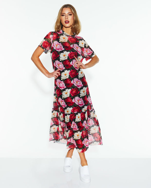 Fate + Becker Lyrical Mesh Dress - Oscar Floral