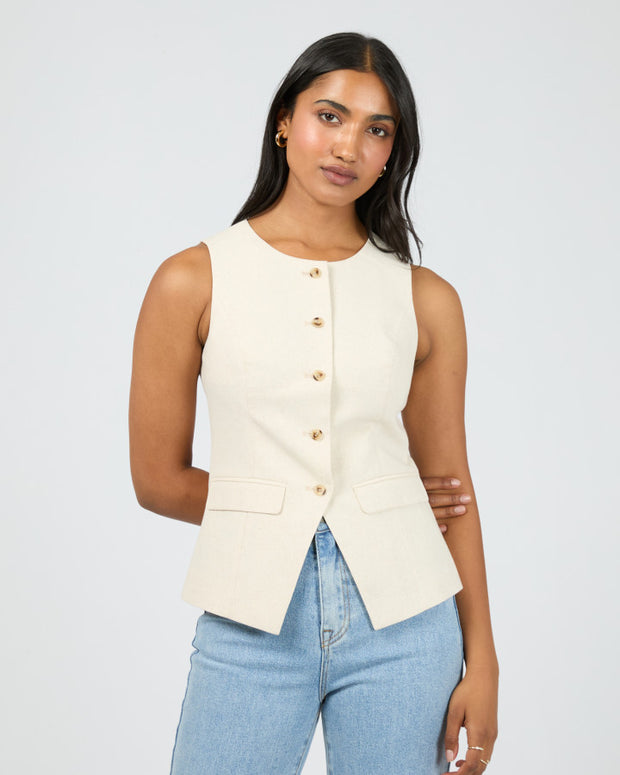 All About Eve Mavis Vest - Natural