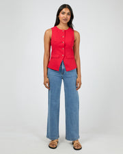 All About Eve Mavis Vest - Red