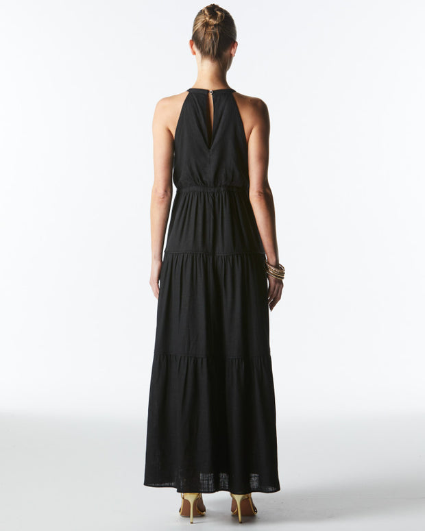 Fate + Becker Midsummer Halter Maxi Dress - Black