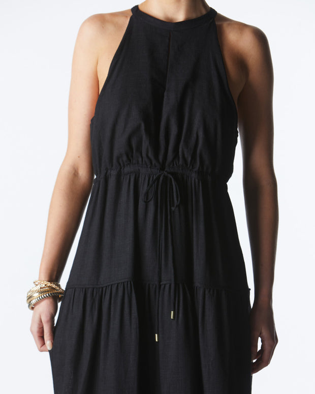 Fate + Becker Midsummer Halter Maxi Dress - Black