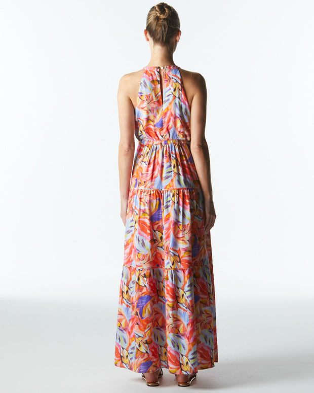 Fate + Becker Midsummer Halter Maxi Dress - Sunset Palm