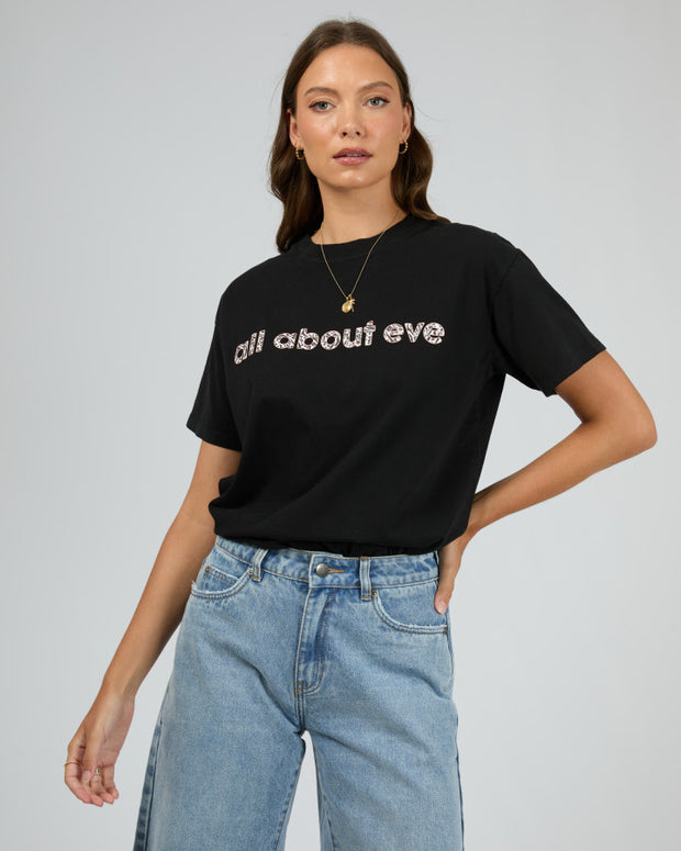 All About Eve Mika Standard Tee - Washed Black