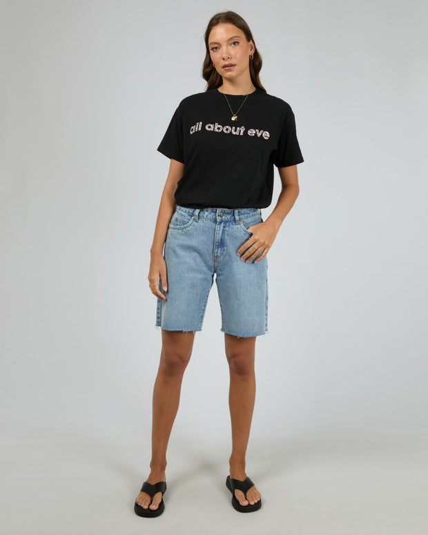 All About Eve Mika Standard Tee - Washed Black