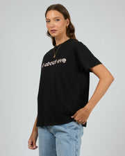 All About Eve Mika Standard Tee - Washed Black