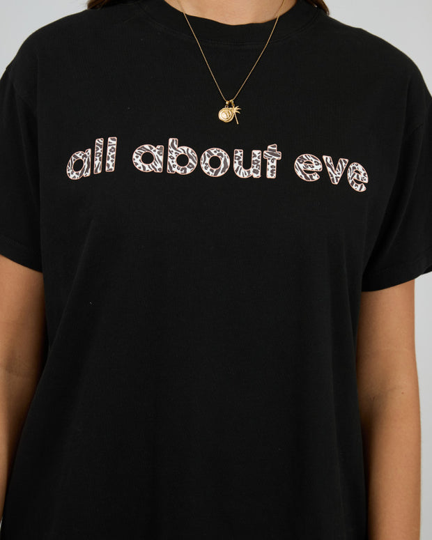 All About Eve Mika Standard Tee - Washed Black