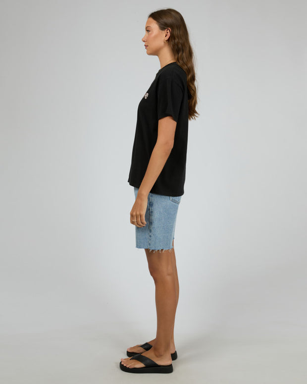 All About Eve Mika Standard Tee - Washed Black