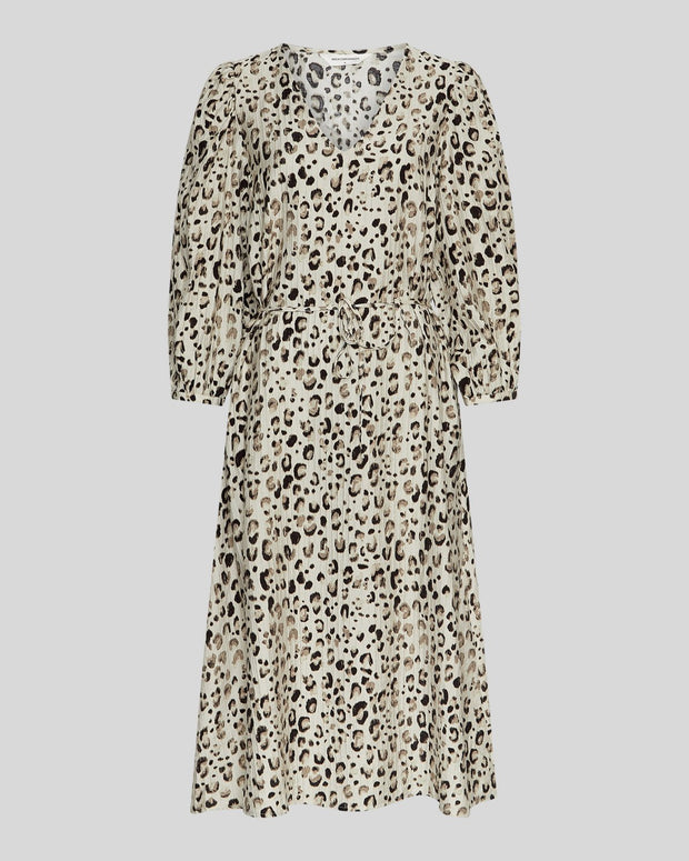 MSCH Alyona Vlora 3/4 Dress - Oatmeal Leo