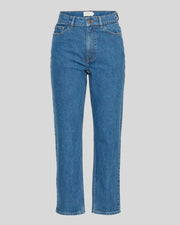 MSCH Edi Ada High Waist Slim Ankle Jeans - Mid Blue Wash