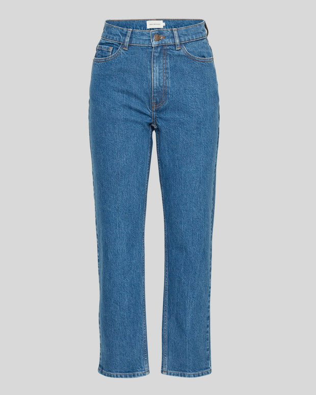 MSCH Edi Ada High Waist Slim Ankle Jeans - Mid Blue Wash