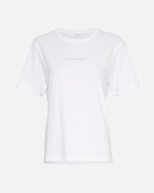 MSCH Terina Oragnic Small Logo Tee - White/Black