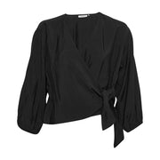 MSCH Audia 3/4 Wrap Top - Black