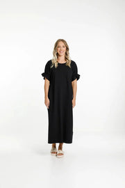 Home-lee Nevaeh Midi Dress - Black