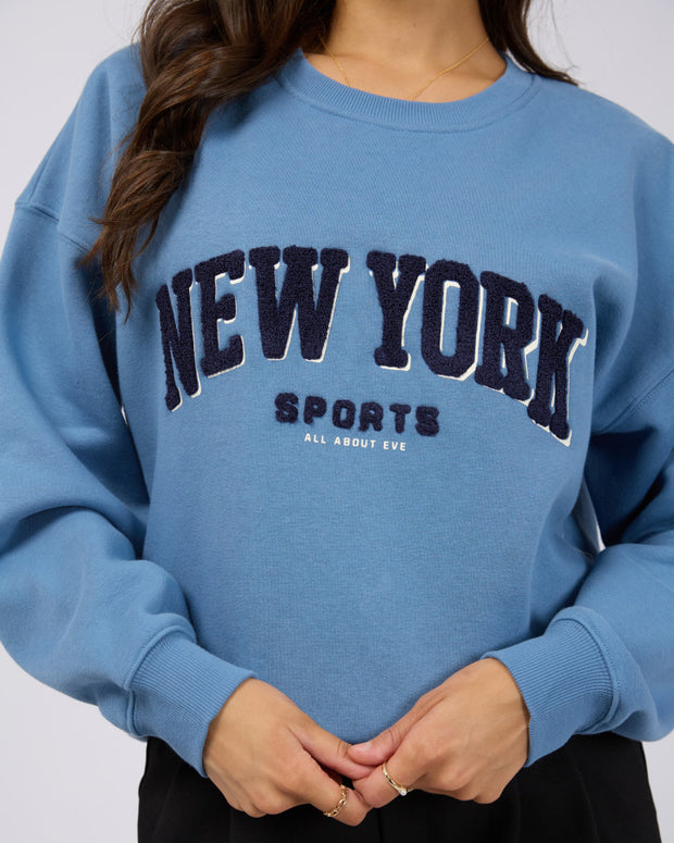 All About Eve New York Oversized Crew - Blue