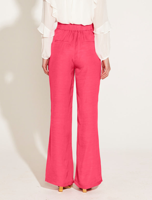 Fate + Becker One And Only High Waisted Flared Pant - Hot Pink