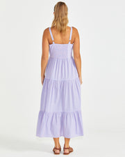 Sass Phillipa Tiered Maxi Dress - Blue/Pink Gingham