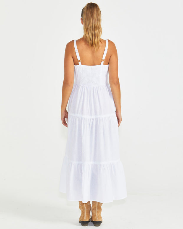 Sass Phillipa Tiered Maxi Dress - White