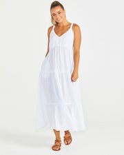 Sass Phillipa Tiered Maxi Dress - White