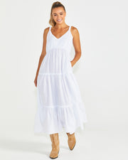 Sass Phillipa Tiered Maxi Dress - White