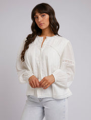 All About Eve Poet Shirt - White