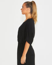 Sass Raya Oversized Top - Black