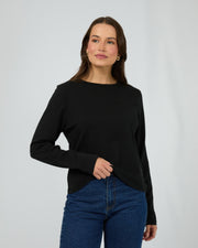 Silent Theory Regular Long Sleeve Tee - Black