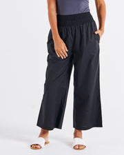 Betty Basics Sevilla Wide Leg Cotton Pants - Black