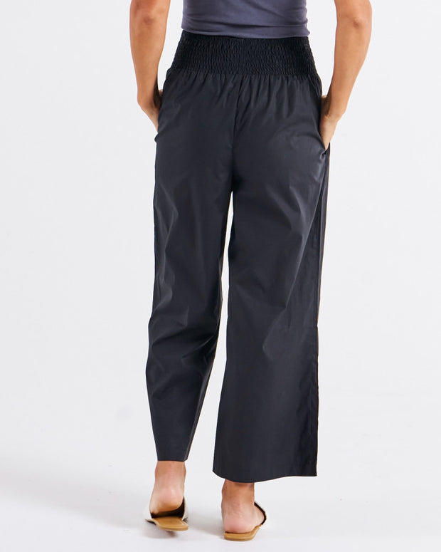 Betty Basics Sevilla Wide Leg Cotton Pants - Black