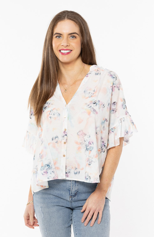 Seeking Lola Riverstone Shirt - Watercolour