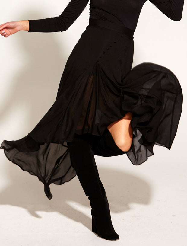 Fate + Becker Something Beautiful Midi Skirt - Black