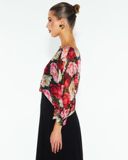 Fate + Becker Sunlight and Shadow Silk Top - Oscar Floral