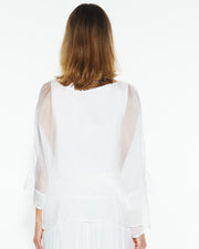 Fate + Becker Sunlight and Shadow Silk Top - White