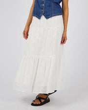 All About Eve Sutton Broderie Maxi Skirt - Vintage White