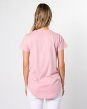 Stella + Gemma T-Shirt - Blush Red Chevron Cross