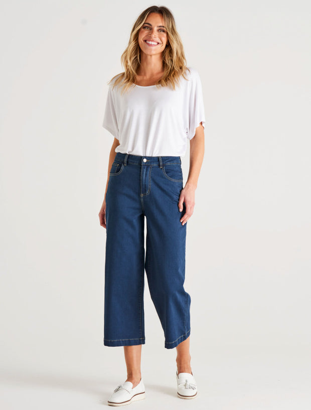 Betty Basics Tabitha Cropped Jean - Indi Washed