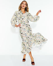 Fate + Becker Taking Flight Shirt Dress - White Butterfly