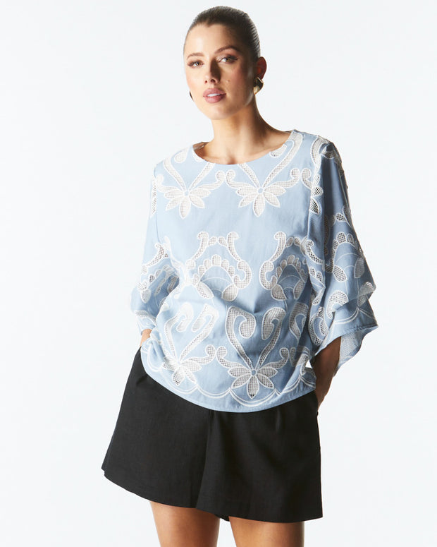 Fate + Becker The Avenue Top - Chambray