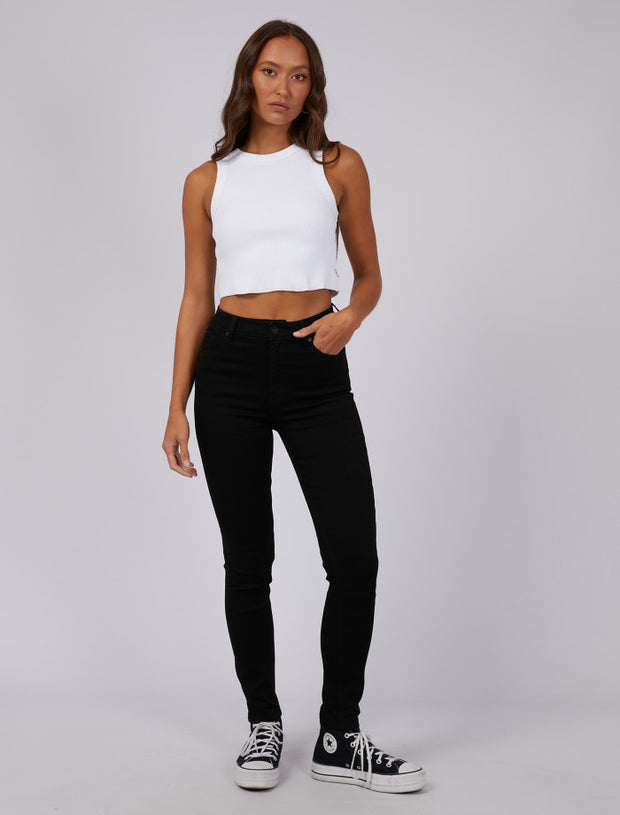 Silent Theory Vice High Skinny Jeans - Jet Black