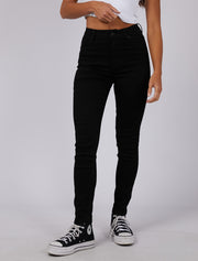 Silent Theory Vice High Skinny Jeans - Jet Black