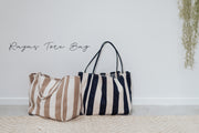 Lemon Tree Rayas Tote Bag - Navy Stripe