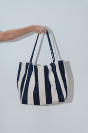 Lemon Tree Rayas Tote Bag - Navy Stripe