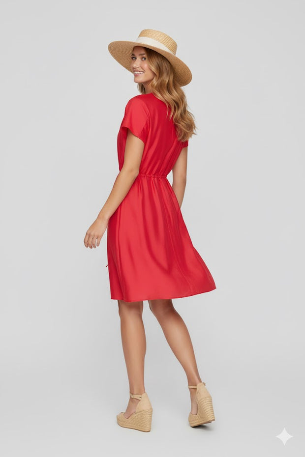 MSCH Dakota SS Dress - RoseRed