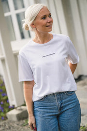 MSCH Terina Oragnic Small Logo Tee - White/Black