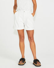 Sass Wyatt Denim Short - White