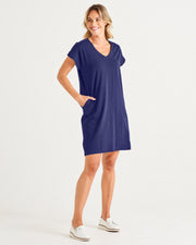 Betty Basics Zena T-Shirt Dress - Blue Ash